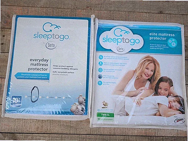 2 NEW Serta Mattress Protectors Protects Bed Allergens Size TwinL & Twin XL