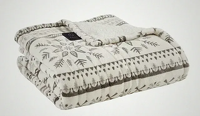 50x60 Serta Plush Heated Electric Throw Blanket w/Built-in Controller