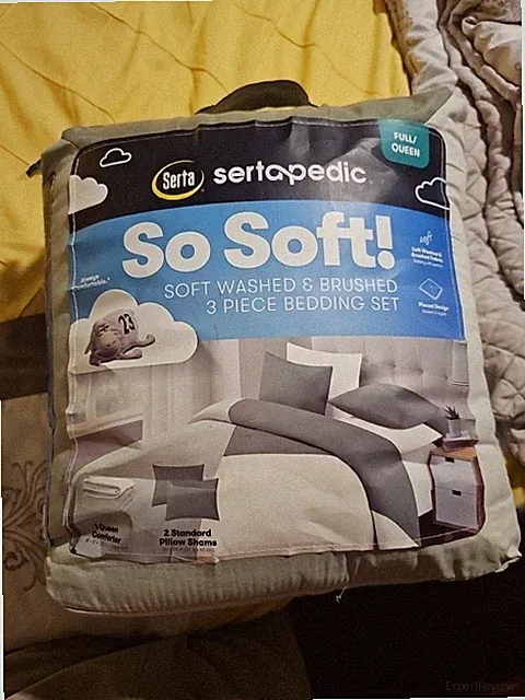 Full/Queen 3 Piece Serta Sertapedic So Soft Bedding Set - New without Tags