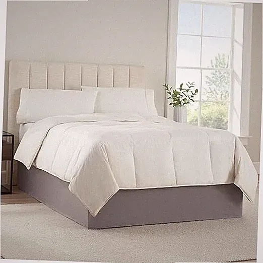 Modern Solid Bed Skirt, Hotel Quality Dust Ruffle with 13 Inch Queen Dark Grey