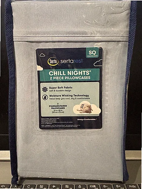 Serta Blue Standard Pillowcases/21" x 30"