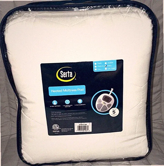 SERTA Brand King Size Heated Matress Pad 10 Different Heat Settings
