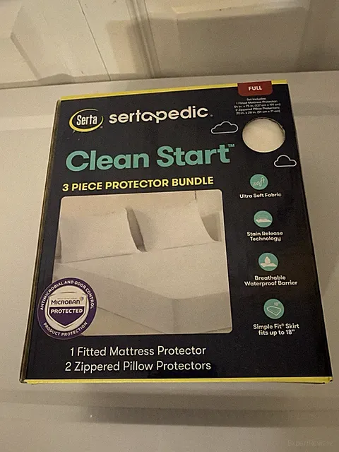 Serta Clean Start 3-Piece Mattress Protector And 2 Pillowcases Full