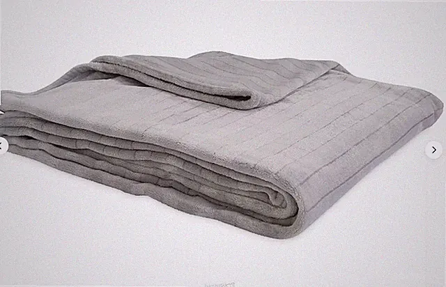 Serta Damask Stripe Plush Blanket Full/Queen 90"x90" Gray FullQueen