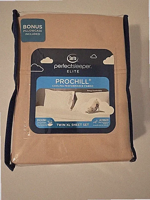 Serta Elite TWIN XL Prochill Pink Sheet Set Cooling Performance Wicking Soft NEW