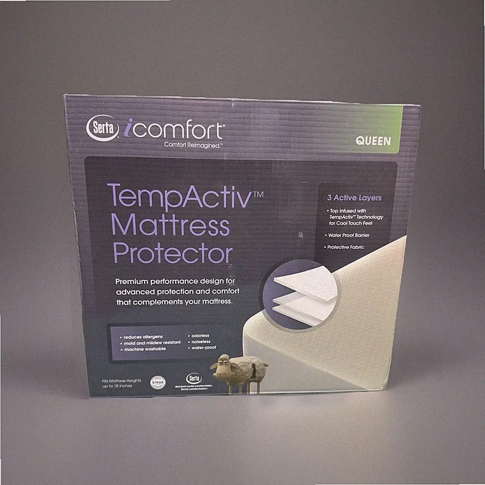 Serta iComfort TempActiv Mattress Protector Queen – Waterproof, Cooling Cover