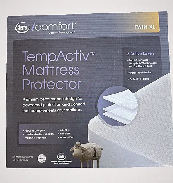 Serta iComfort TempActiv Mattress Protector ~ Twin XL NIB