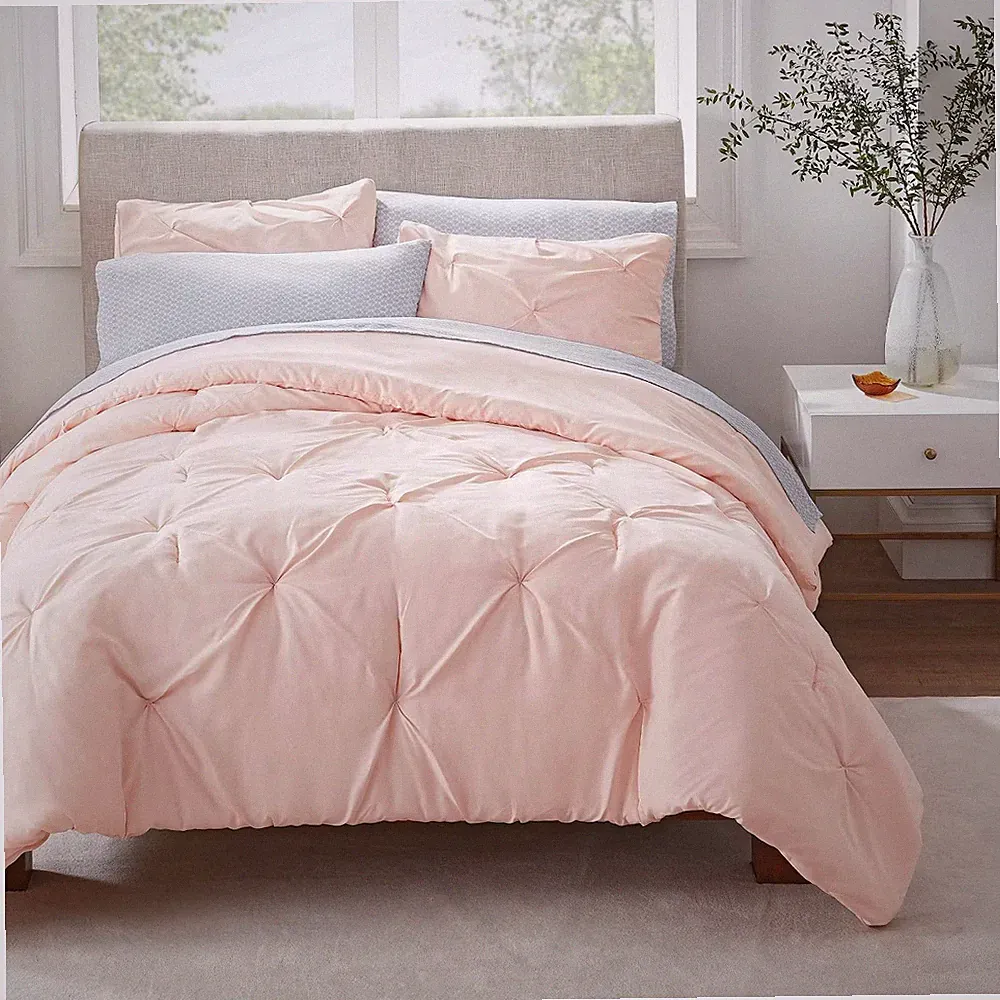SERTA KING SIMPLY CLEAN 3 PIECE EMBELLISHED DUVET SET ANTIMICROBIAL ODOR DEFENSE
