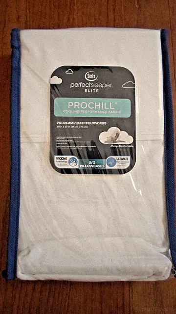 Serta Perfect Cool Sleeper Elite Cooling Bed Pillowcases Standard/Queen-New n Pk