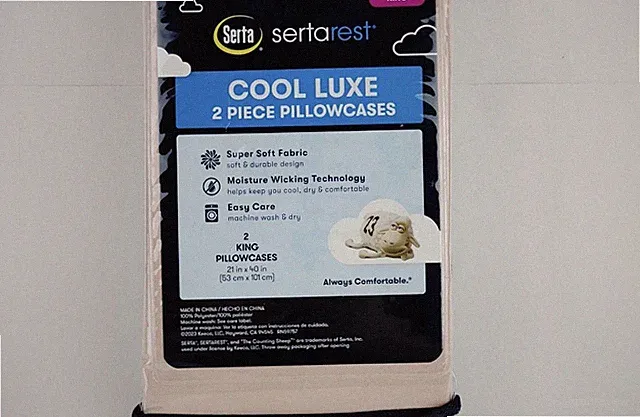 Serta Rest Cool Luxe 4 Pillowcases Pastel Pink King 21 x 40