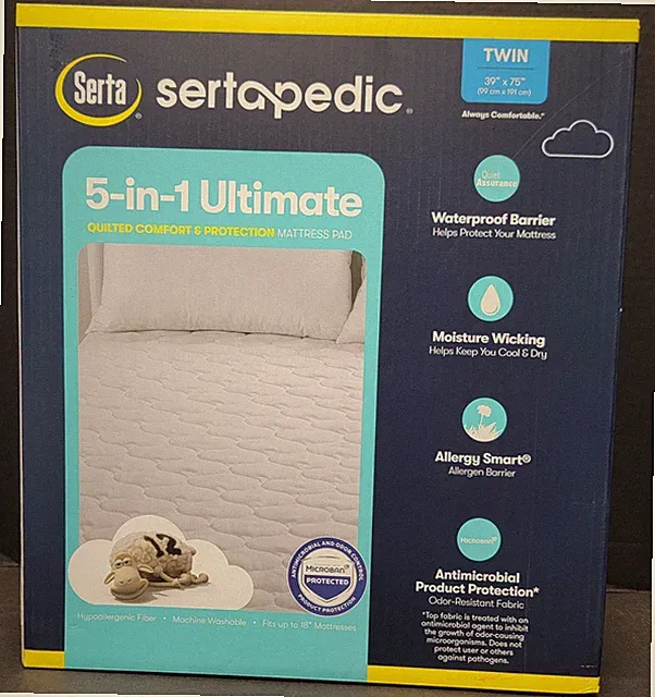 Serta Sertapedic 5-in-1 Ultimate Twin Size Quilted Comfort & Protection Matress
