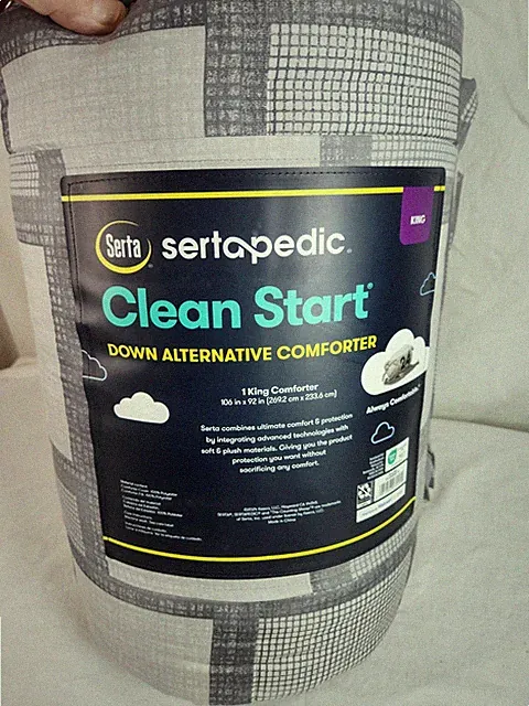 Serta SertaPedic Clean Start Down Alternative Comforter - Ultra Soft - New