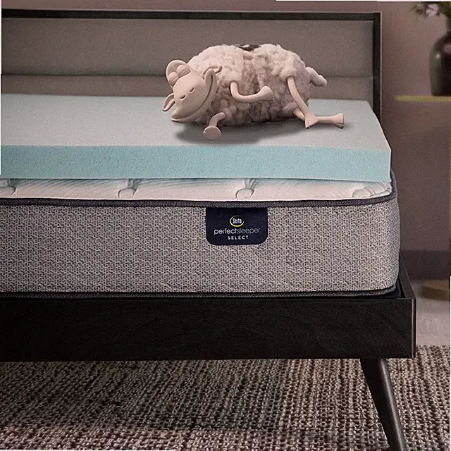 Serta Sertapedic Thermagel Cooling Memory Foam Mattress Topper, 3in, Queen