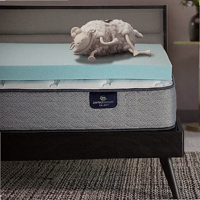 Serta Sertapedic ThermaGel Cooling Memory Foam Mattress Topper, Medium Firmness