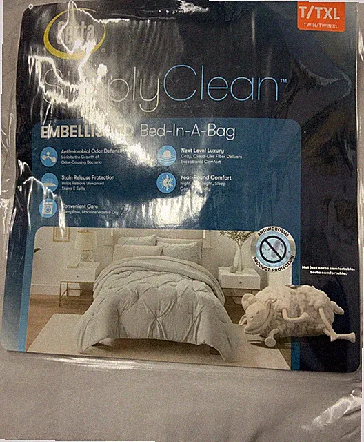 🎥 Serta,Simply Clean,Size T/TXL Comfort & Standard Sham,🆕