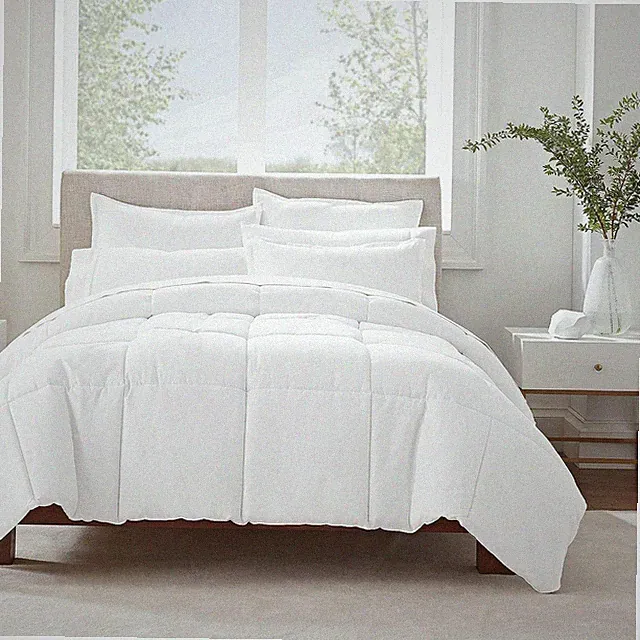 SERTA Simply Clean Ultra Soft Hypoallergenic Solid 3 Piece Comforter Set, King