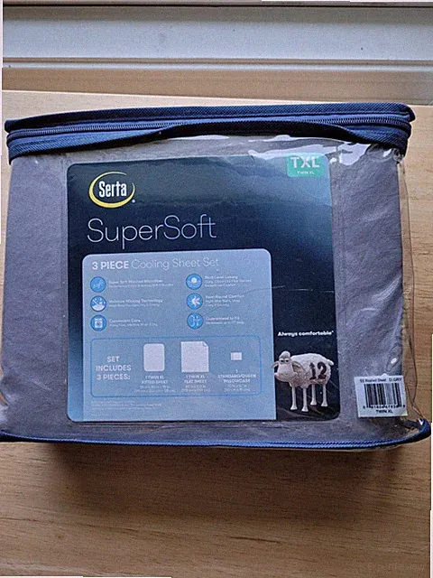 Serta Supersoft 3 Piece Cooling Sheet Set Size TXL