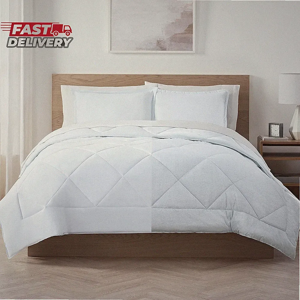 Serta Supersoft Cooling 5 Piece Reversible Complete Bedding Comforter Set with S