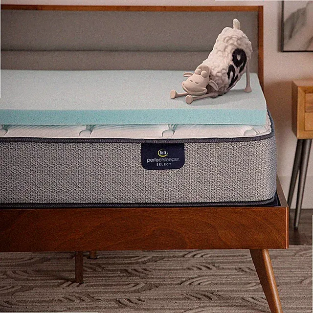 Serta Thermagel Cooling, Pressure-Relieving Memory Foam Mattress Topper, 2 Inch