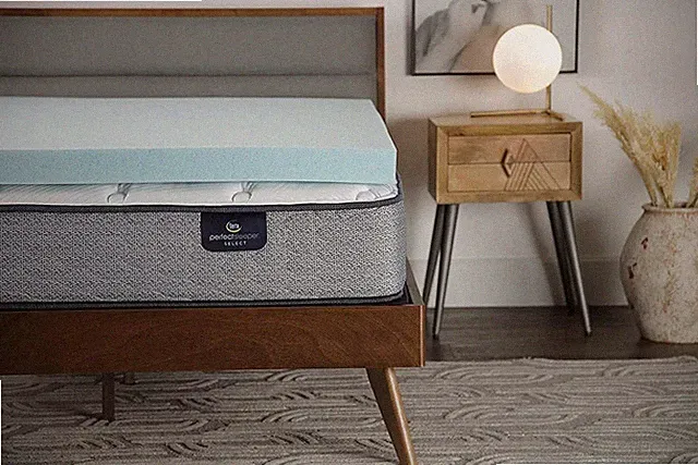 Serta ThermaGel Cooling, Pressure-Relieving Memory Foam Mattress Topper, 3"
