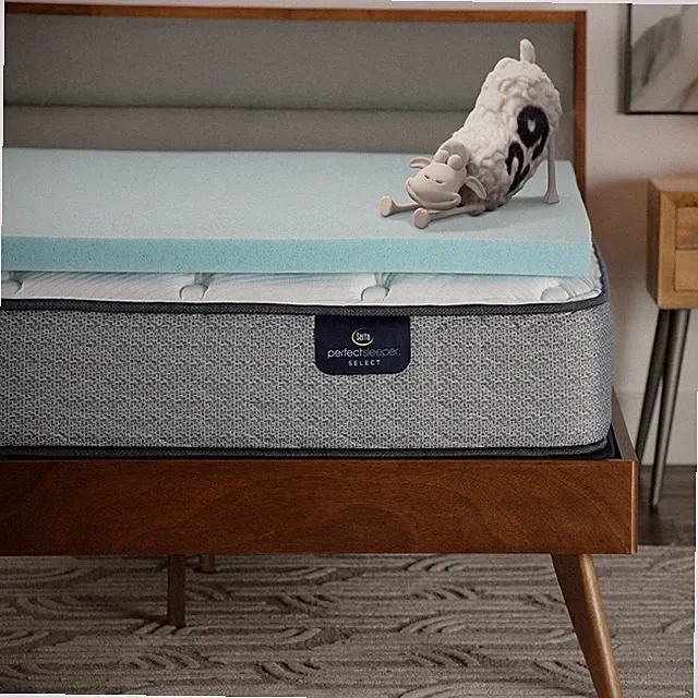 Serta ThermaGel Cooling, Pressure-Relieving Memory Foam Twin 74"x38", Blue