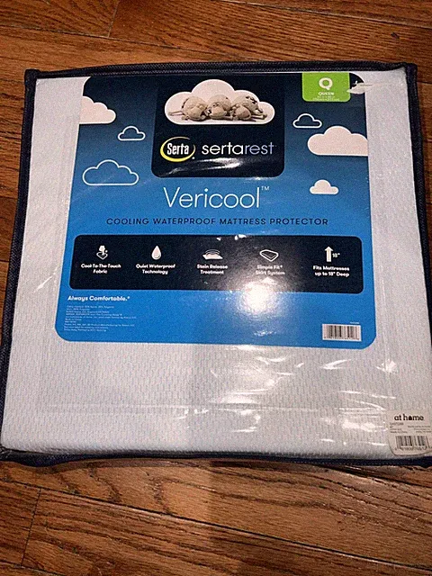 SertaRest Queen Waterproof Mattress Protector 02023372 -NEW-60" X 80" READ BELOW